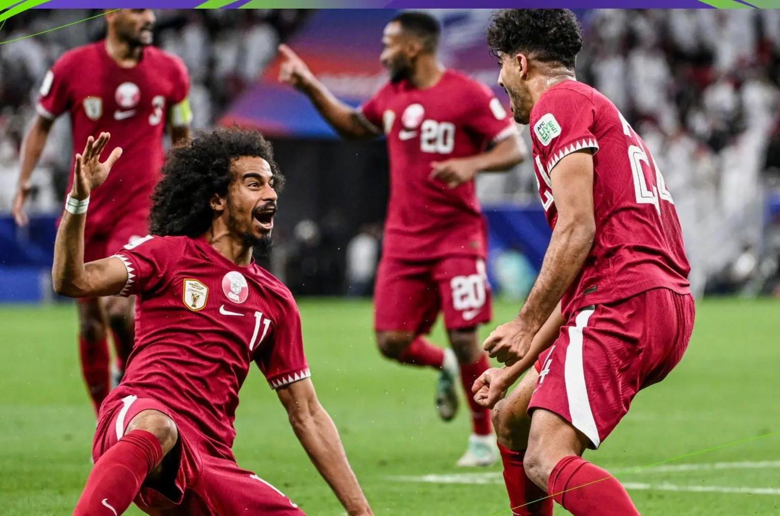 卡塔尔队在比赛中展现出顽强的拼搏精神 卡塔尔队在比赛中展现出顽强的拼搏精神